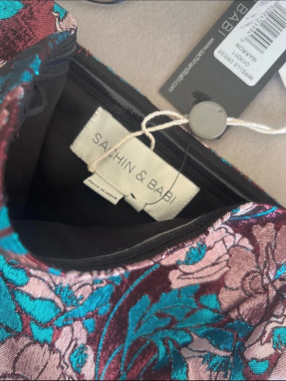 NWT Sachin + Babi Strapless Brocade Mirelle Floral Mini Dress 10 - Picture 7 of 7
